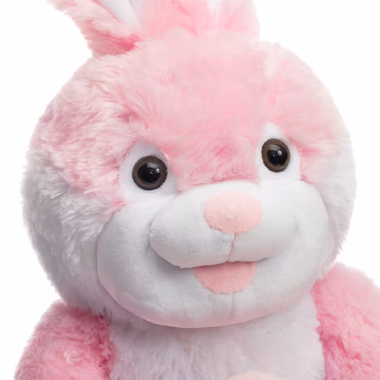 Animali di peluche pasquali con coniglietto di peluche rosa morbido da 35 cm con uovo di Pasqua